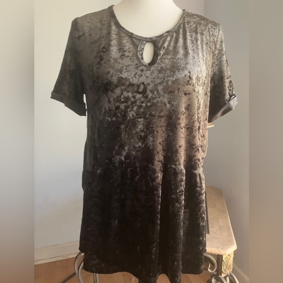 Altar'd State crushed velvet, baby doll top SZ M Boho chic - Picture 16 of 16